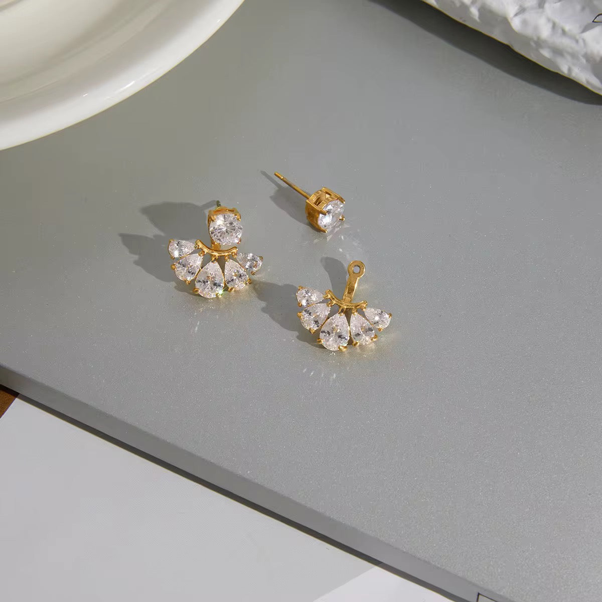 Celeste Fan Stud Earrings