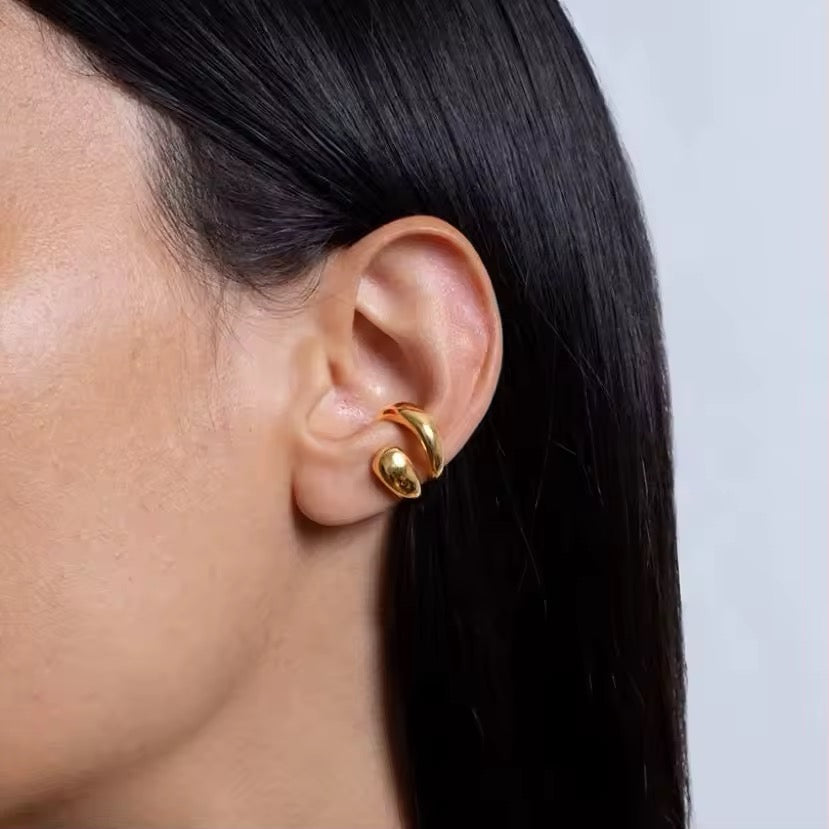 Melted Double Layer Ear Cuff