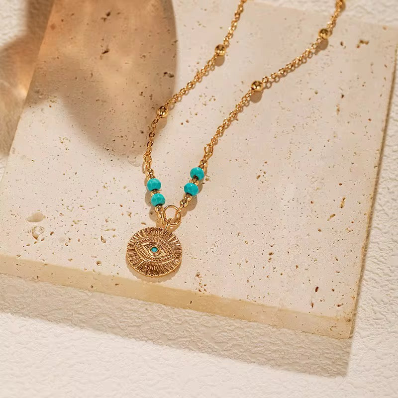 Turquoise Eye Pendant Necklace