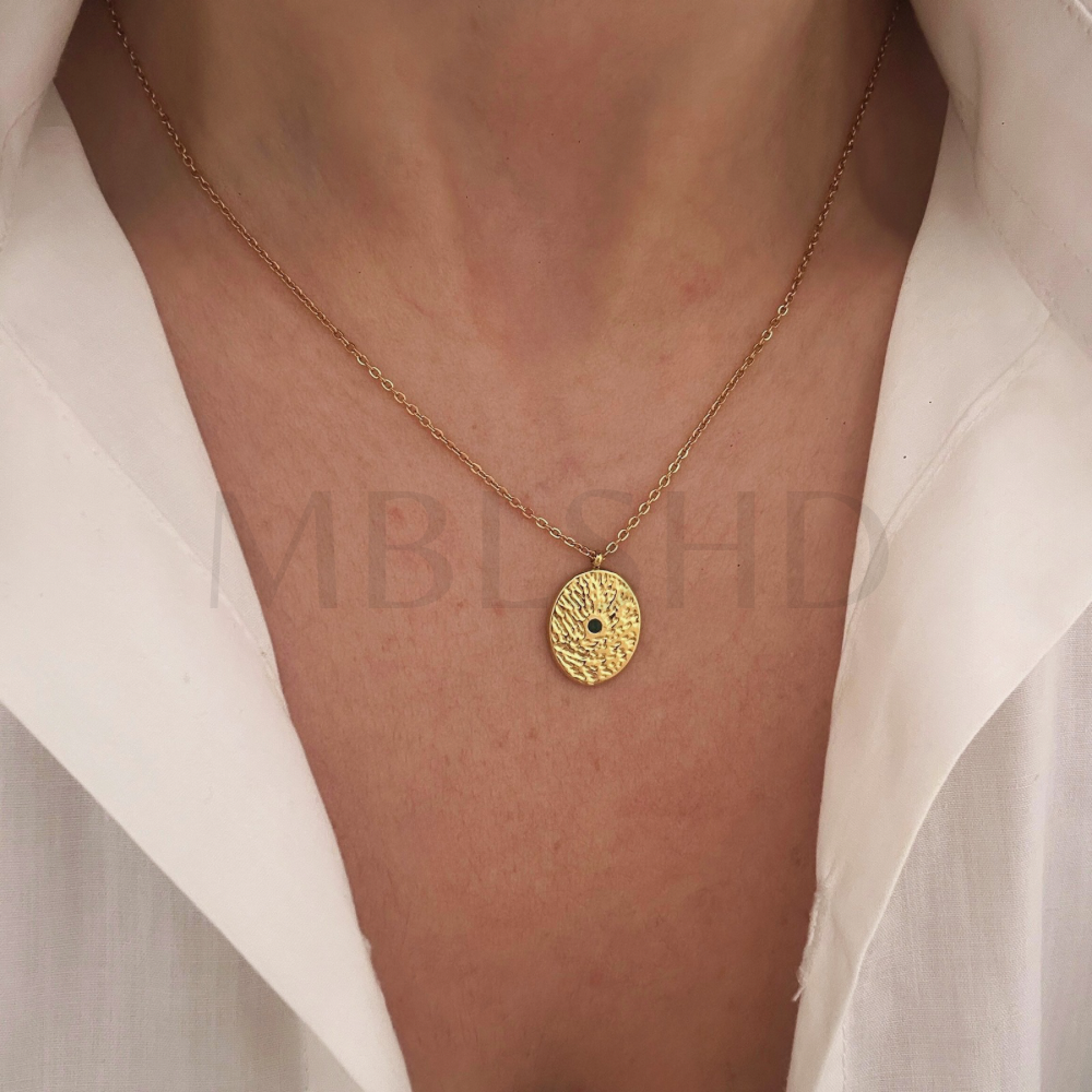Emerald Round Necklace