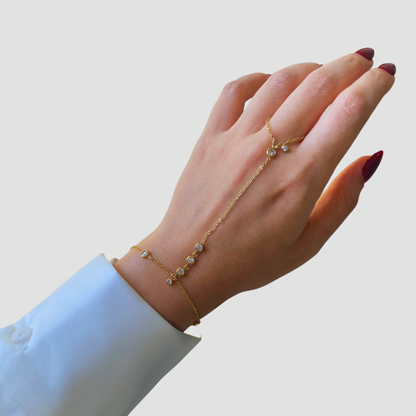 Zircon Tassels Handchain Bracelet