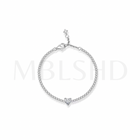 Heart Tennis Bracelet