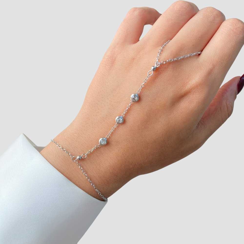 Triple Dot Silver Handchain