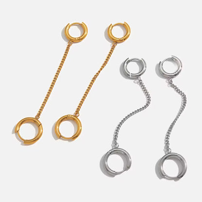 Double Connected Hoop Earrings