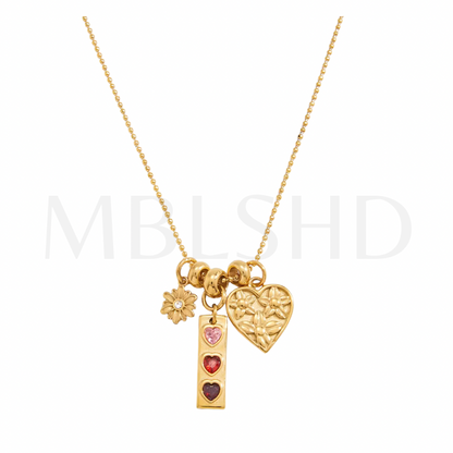 Golden Charm Trio Necklace