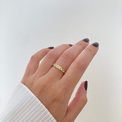 Square  Zircon Ring