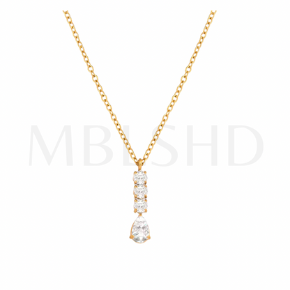 Crystal Drop Y Necklace