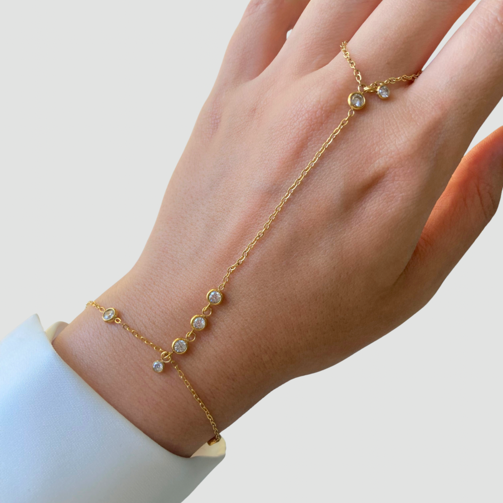 Zircon Tassels Handchain Bracelet
