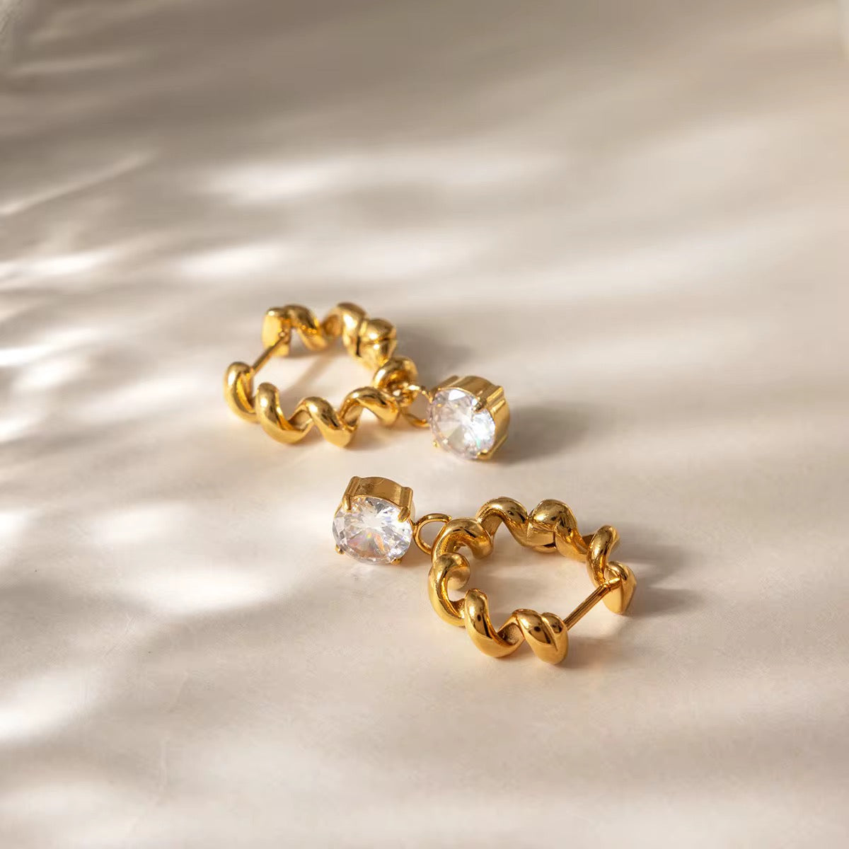 Golden Coil Earrings