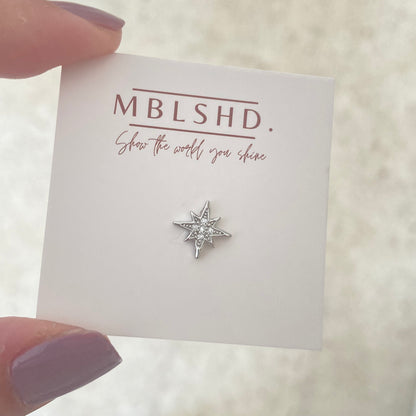 Silver Zircon Studs Set