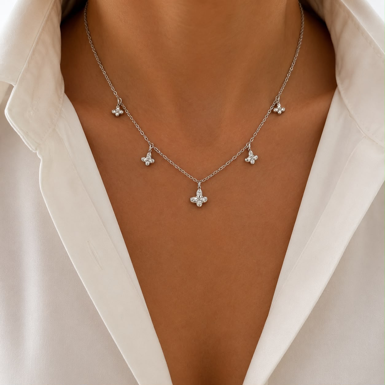 Butterfly Silver Necklace
