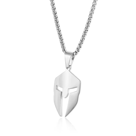 Spartan Silver Pendant Necklace - Men