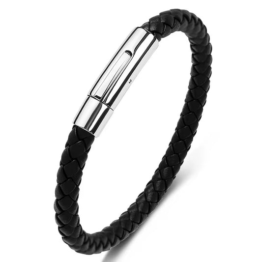 Silver Tube Bracelet - Men
