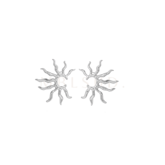 Twig Stud Earrings Silver