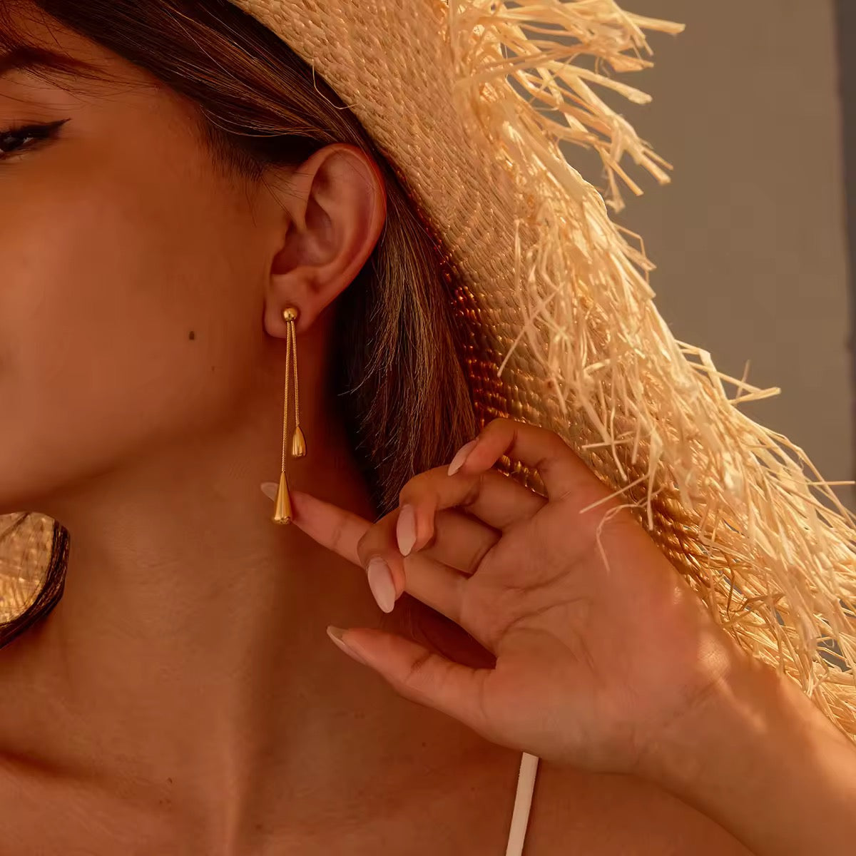 Double Drop Dainty Earrings