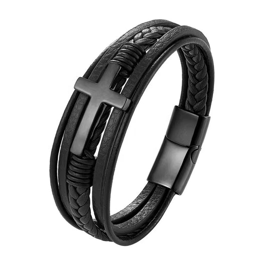 Cross Triple Layer Black - Men
