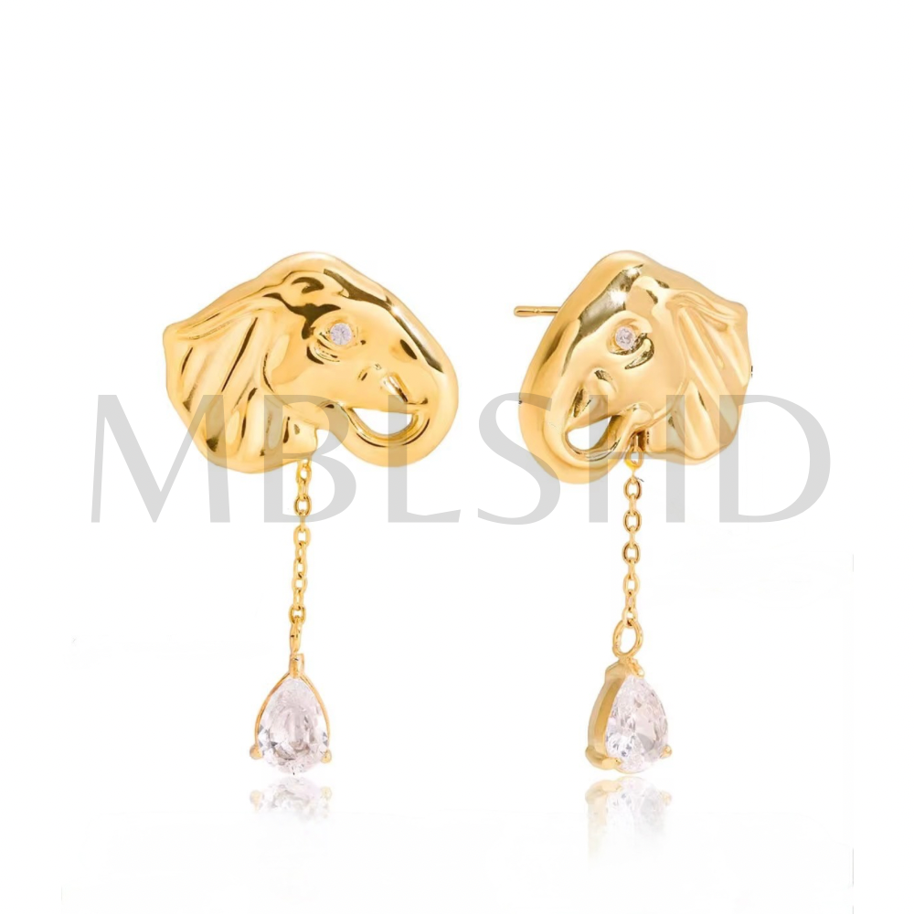 Elephant Drop Earrings