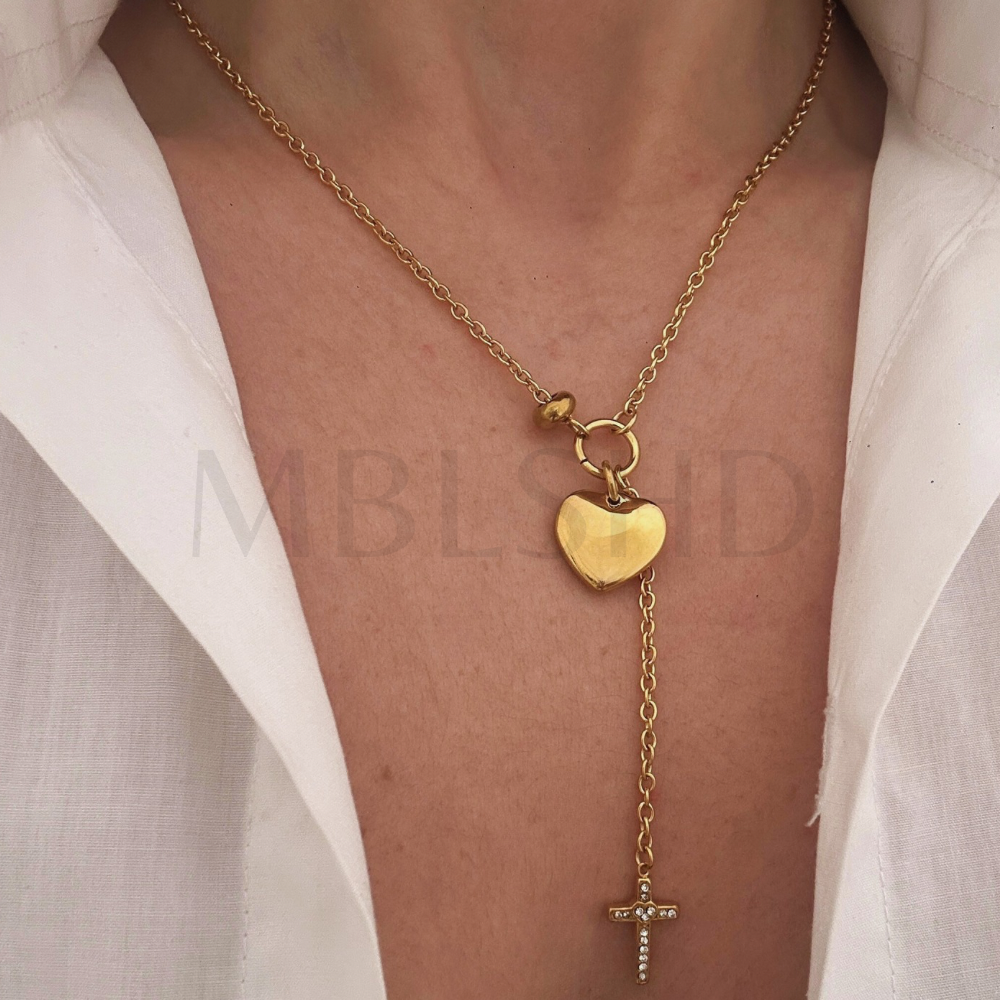 Faith Drop Heart Necklace