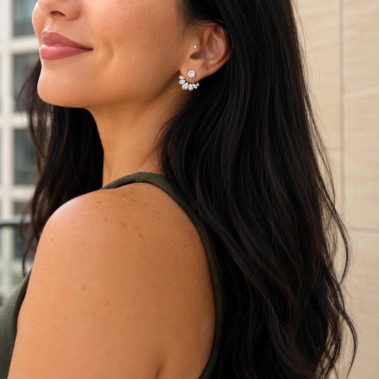 Celeste Fan Stud Earrings