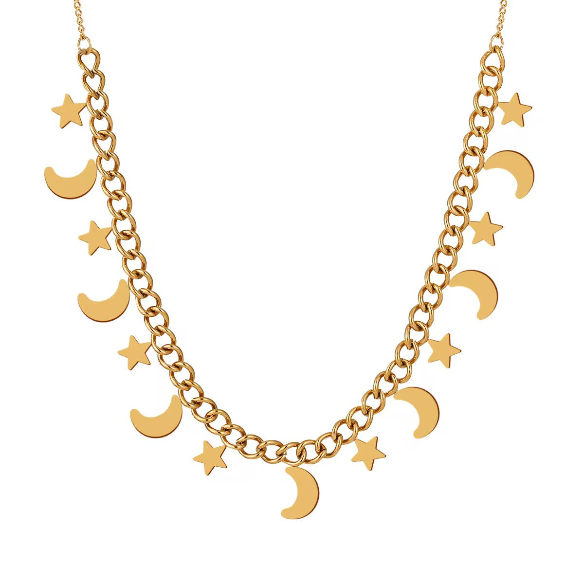 Moon & Stars Tassel Necklace