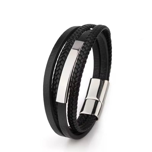 4 Layer Leather Bracelet - Men