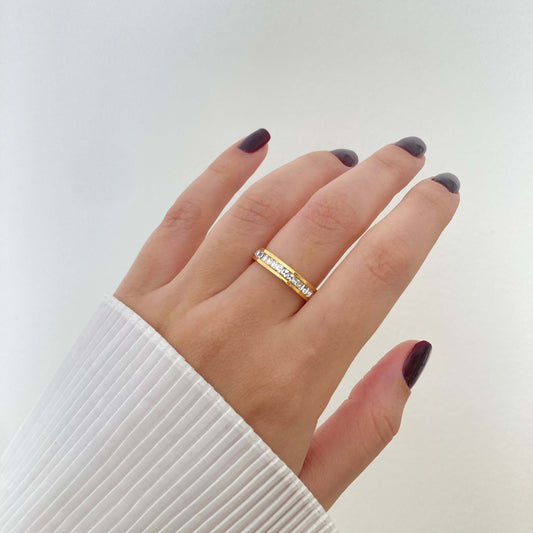 White Zircon Ring