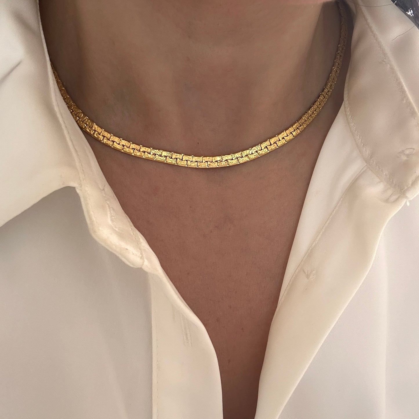 Pressed Rectangle Necklace