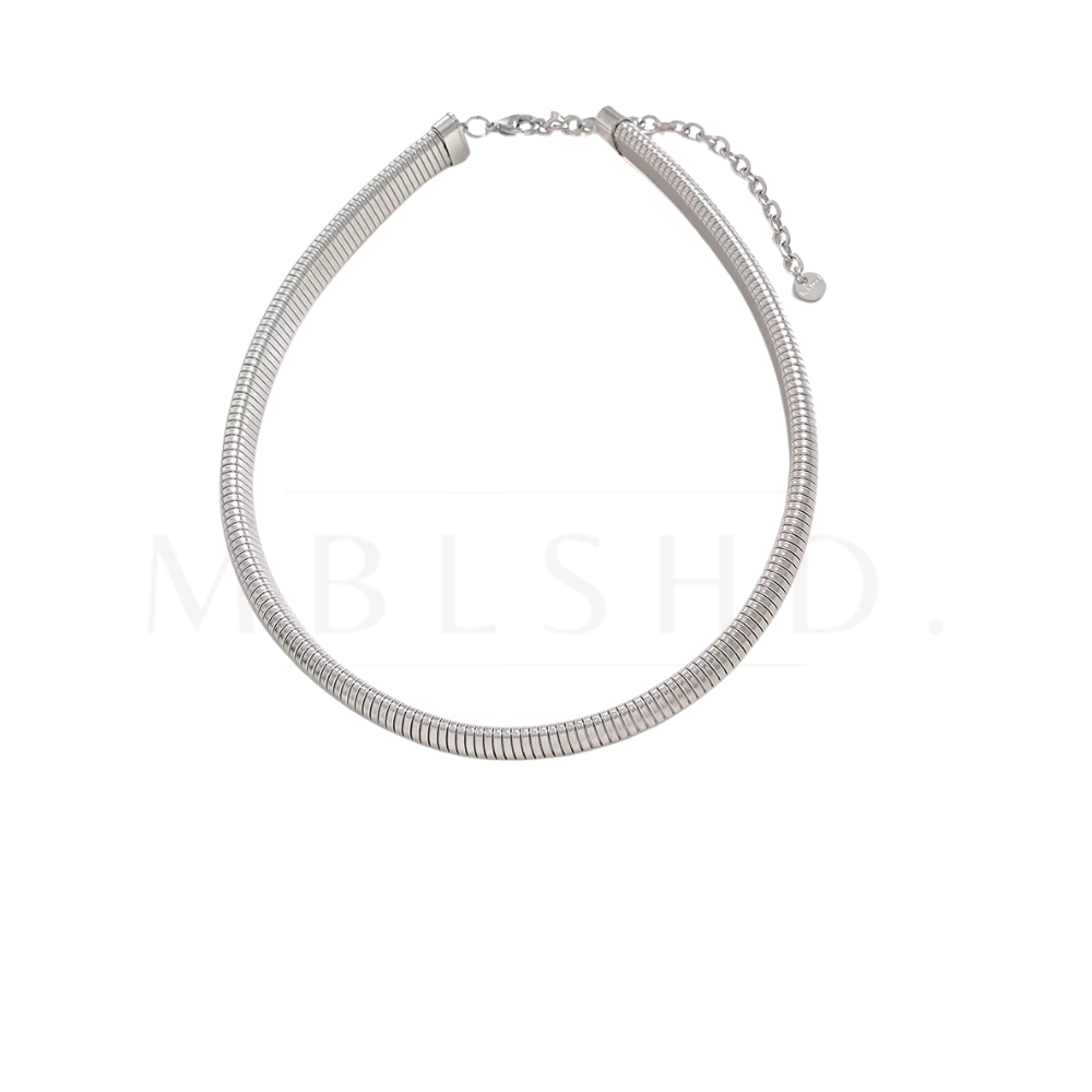 Statement Wide Choker Silver