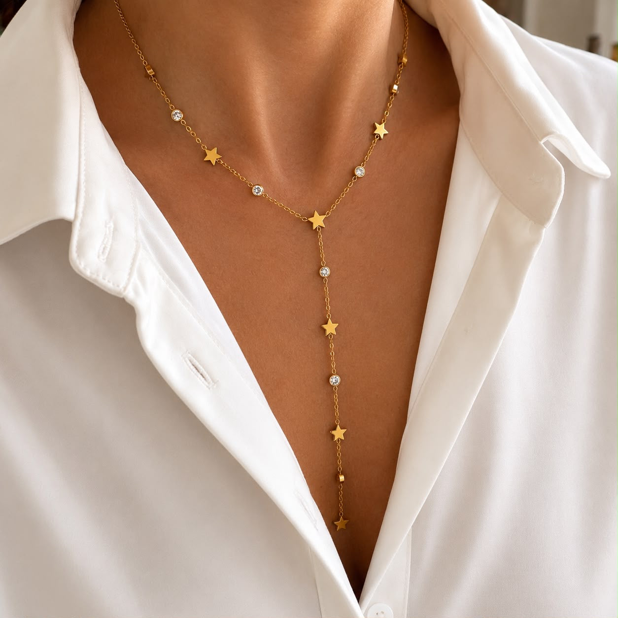 Shooting Star Y Necklace