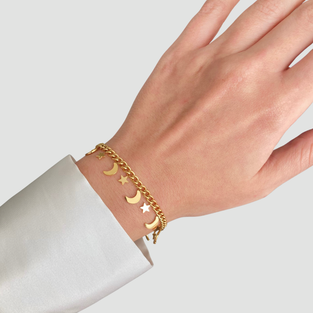 Moon & Stars Tassel Bracelet