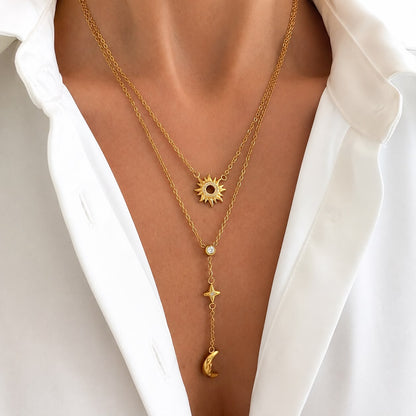 Day & Night Layered Y Necklace