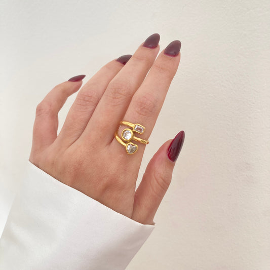 Triple Stone Ring