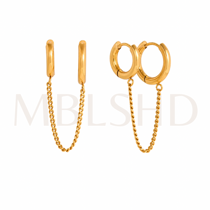 Double Connected Hoop Earrings