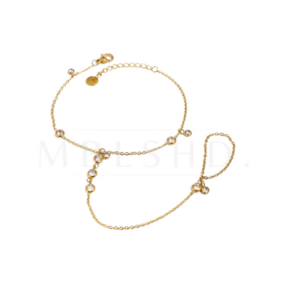 Zircon Tassels Handchain Bracelet