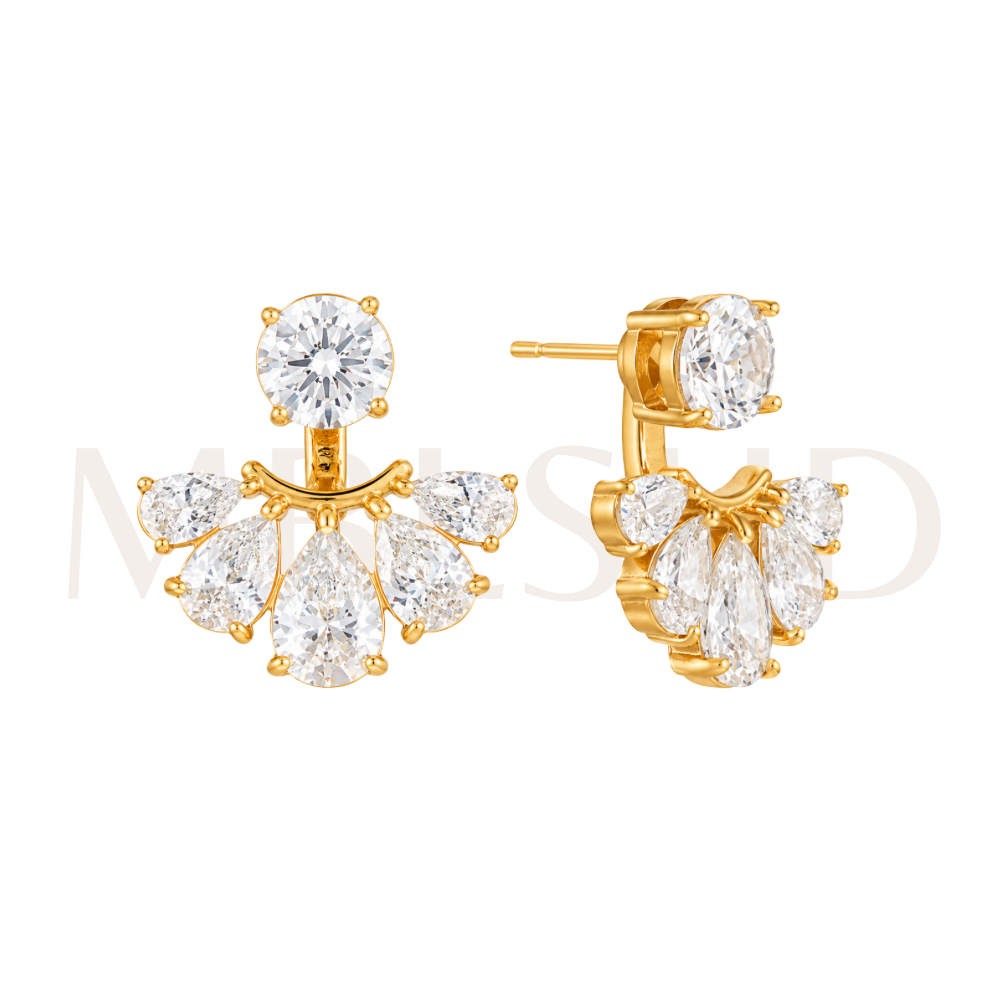 Celeste Fan Stud Earrings