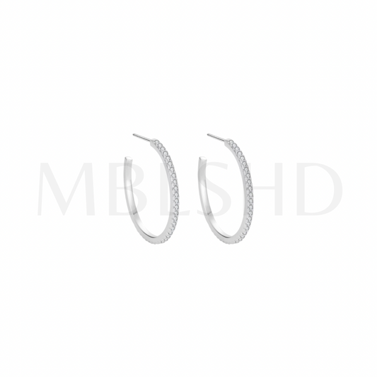 Round Zircons Hoops