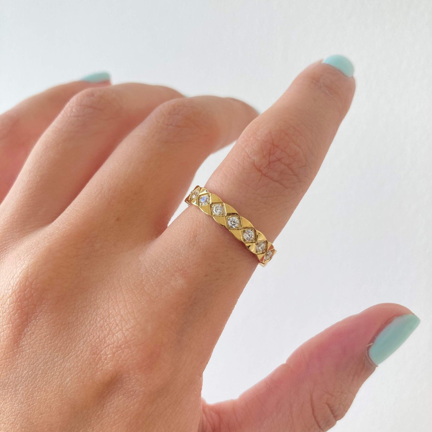 Square  Zircon Ring